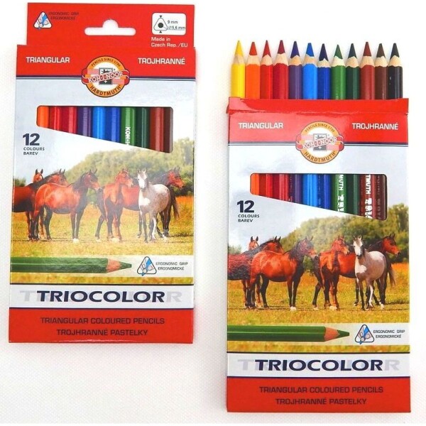 KOH-I-NOOR Trojhranné pastelky Triocolor 12ks (24274)