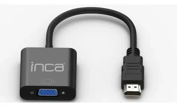 INCA adaptér HDMI na VGA + 3,5 mm audio čierna / Adaptér / FullHD 60Hz / kábel 0,2 m (IHTV-7TS)