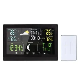 Solight TE110B čierna / meteostanica / farebný VA displej / teplota / vlhkosť / tlak / kalendár / dátum (8592718042158)