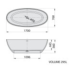 POLYSAN - NOYA voľne stojaca vaňa 170x76x56cm, solid surface, biela mat 92330