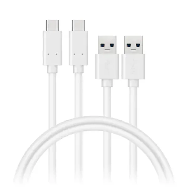 CONNECT IT Wirez USB-C (Type C) - USB 1m biela / 2 ks v balení (CCA-5006-WH)