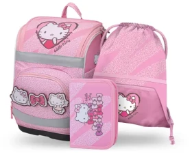 BAAGL SET 3 Zippy PLUS Hello Kitty Sweet Leopard / Školská súprava / aktovka / peračník / vrecko