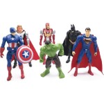 Figúrky na tortu Avengers, 6 ks, Iron Man, Superman, Kapitán Amerika, Hulk, Batman a Thor - Cakesicq - Cakesicq