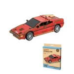 TOY WOODEN 3D drevené puzzle Auto červené