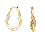 Morellato Pozlátené vlnité náušnice s kryštálmi Design SAYP08