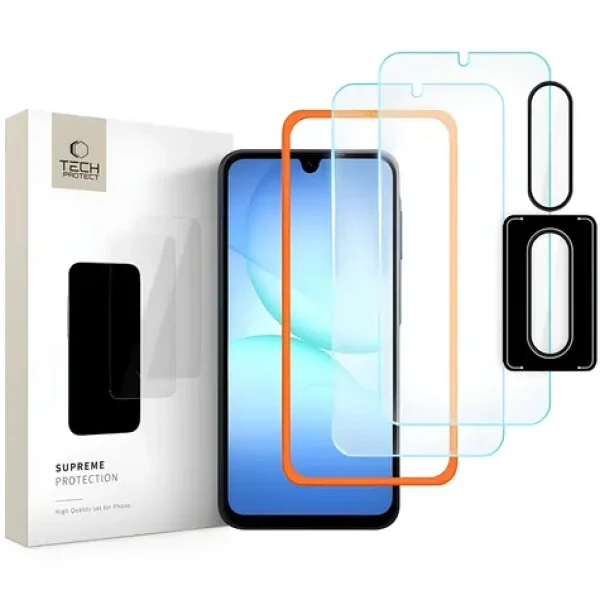 Tech-Protect Supreme Easy / Ochranné sklo / Tvrdené / Samsung Galaxy A17 4G/5G / 3 ks