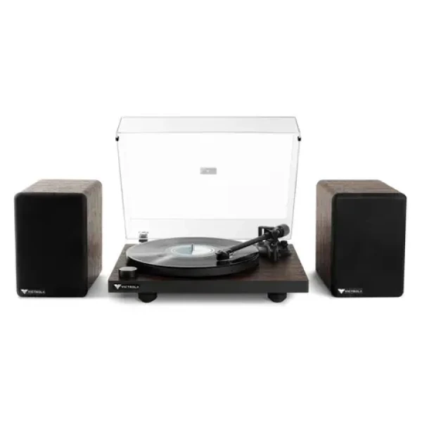 Victrola VTTS-1-ESP-INT čierna / Gramofón s reproduktormi / 2 rýchlostné / BT / RCA / 3.5mm jack (5060647651022)