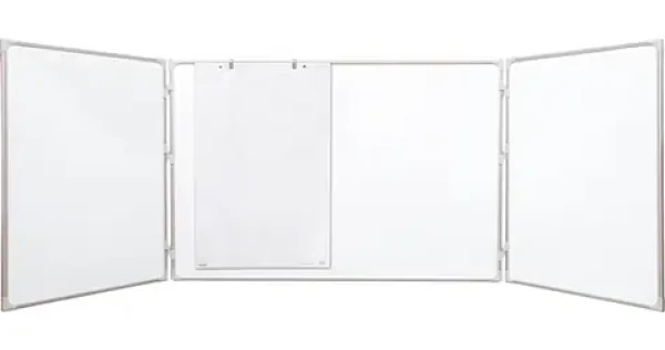 2x3 Triptych 60x90/180 biely / Tabuľa / Keramický povrch / Hliníkový rám / 3 panely