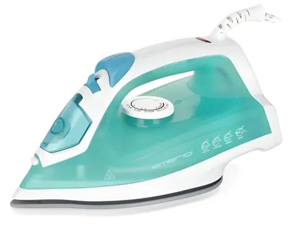 Emerio SI-110298.4 biela/tyrkysová / Naparovacia žehlička / 2000 W / Keramická žehliaca plocha / 17 g/min pary (SI-110298.4)