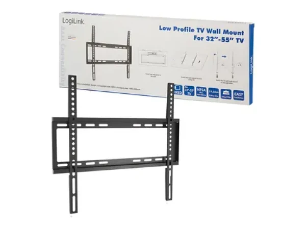 LogiLink BP0009 čierna / Nástenný držiak na TV / VESA / 32 "až 55" / do 35 kg / pevný (BP0009)