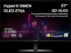 27" HP HyperX OMEN 27qs čierna / Monitor / OLED / 2560×1440 / 500Hz / 0,03ms / 1×DP 2×HDMI / VESA (BY8Z1E9#ABB)