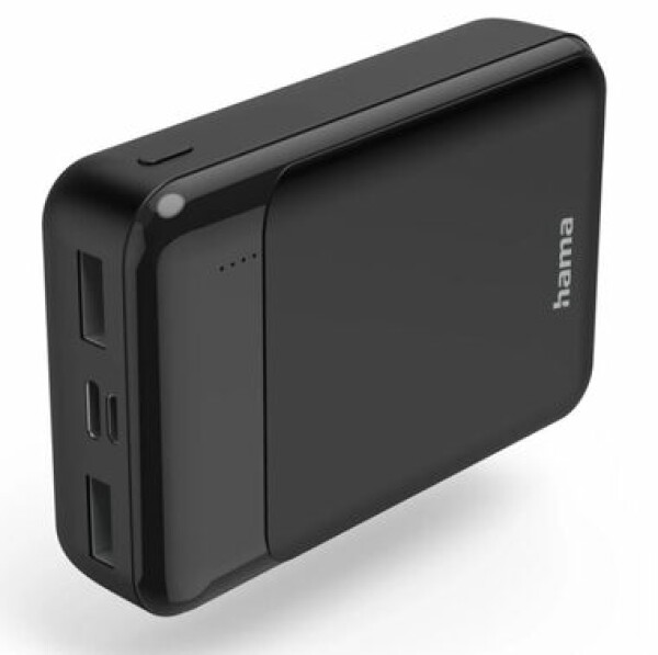 HAMA 187285 Eco Power 10 čierna / Powerbanka / 10000 mAh / 2x USB-A / 2A (187285)