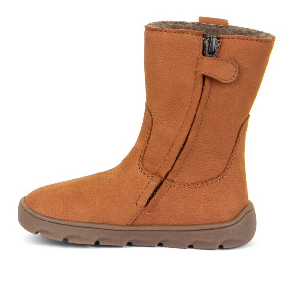 Dievčenské zimné barefoot topánky ZERU TEX BOOT Cognac, Froddo, G3160242, hnedá - 28