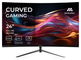 24" Misura P23MM24DFA01 čierna / Monitor / VA / prehnutý / 1920x1080 / 1ms / 4000:1 / 300cd-m2 / HDMI+DP / Repro (P23MM24DFA01)