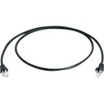 Telegärtner 100008033 RJ45 sieťové káble, prepojovacie káble CAT 6A S/FTP 0.25 m čierna samozhášavý, bez halogénov, UL certifikácia 1 ks; 100008033