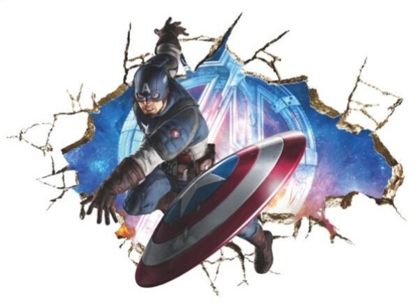 Veselá Stena Samolepka Kapitán Amerika Avengers