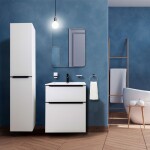 Mereo Mailo, kúpeľňová skrinka 121 cm, dub Riviera, čierne madlo CN523SB