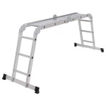 TOOLCRAFT TO-10104645 hliník viacúčelový rebrík skladacie Max.prac. výška: 4.3 m strieborná 15.7 kg; TO-10104645