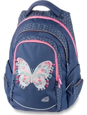 WALKER Školský batoh FAME Magic Butterfly / 32 l / polstrovaný chrbát / reflexné prvky (0141/4202372)