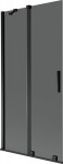 MEXEN/S - Velar dvojkrídlová posuvná vaňová zástena 90 x 150, grafit, čierna 896-090-000-41-70