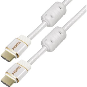 Maxtrack HDMI prepojovací kábel Zástrčka HDMI-A, Zástrčka HDMI-A 1.50 m biela C 216-1,5 L podpora HDMI, tienený, audio return channel, Ultra HD (4K) HDMI s; C 216-1,5 L