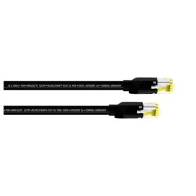 Cordial 15537 RJ45 sieťové káble, prepojovacie káble CAT 5e S/UTP 3.00 m čierna krytie PUR 1 ks; 15537