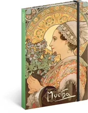 Presco Group Notes Alfons Mucha - Bodliak / linajkový / 13 × 21 cm (A-4362)