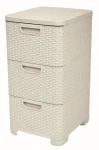 Curver Style Regál so zásuvkami 3x 14L krémovo-biela (206314)