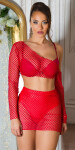 Sexy Koucla 2Piece Set / net skirt and Top red Einheitsgroesse