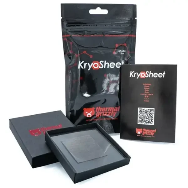 Thermal Grizzly KryoSheet (33 x 33 x 0.2 mm) / Teplovodivá podložka / Grafén / 1 Ks (TG-KS-33-33)