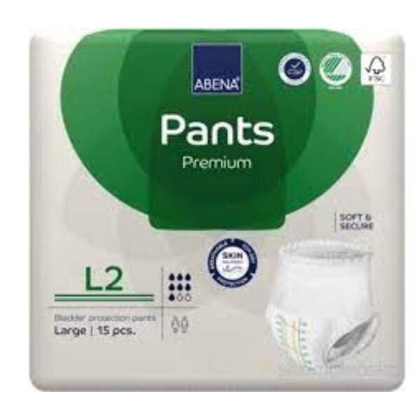 ABENA Pants premium L2 navliekacie plienkové nohavičky boky 100-140 cm savosť 1900 ml 15 ks