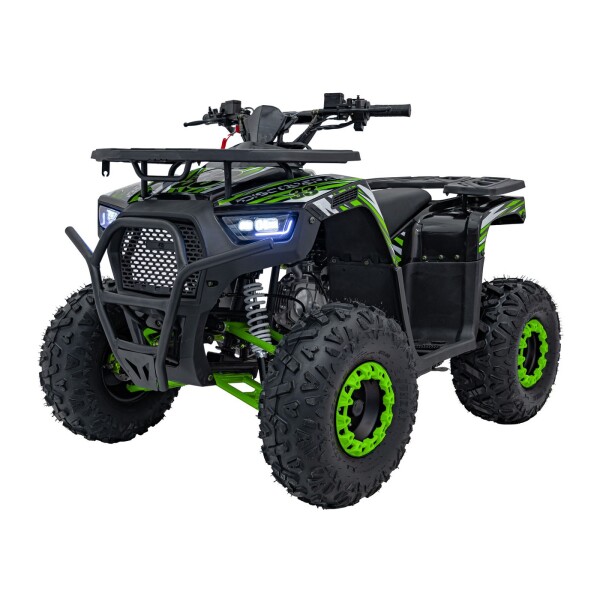 Mamido Detská benzínová štvorkolka RamiGO DISCOVERER 125CC čierno-zelená