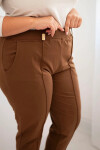 Dámske nohavice 35011 hnedé - Zentex 9XL