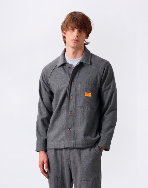 Service Works Flannel FOH Jacket Charcoal XXL