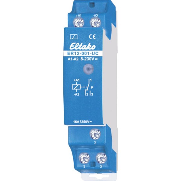 Eltako ER12-001-UC spínacie relé, 230 V, 16 A, 1 prepínací, 1 ks; 22001601