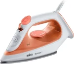 Braun TexStyle 1 SI 1009.OR biela, oranžová / Naparovacia žehlička / 1900 W / keramická podrážka / 120 g/min (0127407000 SI1009.OR)