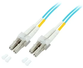 EFB tyrkysová / Patch kabel / LC/LC duplexní / Multimode 50/125 OM3 / 10 m / LSZH (O0312.10)
