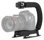 Puluz PU3005 čierna / Video rukoväť / C-tvar / Pre fotoaparát / Závit 1/4 palca / Nosnosť 3 kg (PU3005)