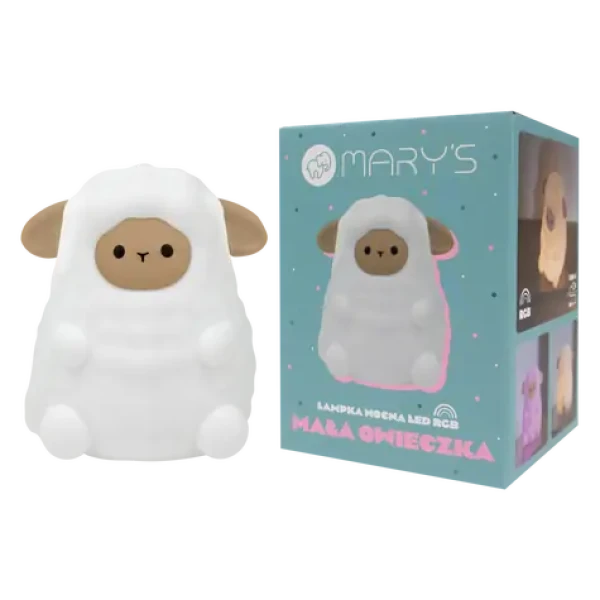 Mary's LED silikónová nočná lampička RGB - ovečka (MW61591)