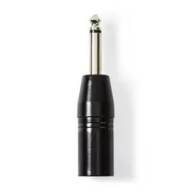 Nedis XLR adaptér čierna / XLR 3pinová zástrčka / jack 6.35 mm / poniklovaný (COTP15942BK)