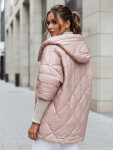 Dámska prechodná prešívaná bunda oversize PUFFILOF pink FashionStreet TY4854 XXL