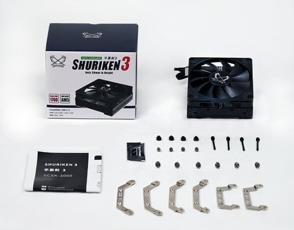 Scythe SHURIKEN 3 Płyta główna ventilátor 9,2 cm Čierny 1 ks