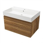 Kúpeľňová skrinka s umývadlom Naturel Elsa 79x35x45,5 cm ebenová dyha mat ELSA80EBU2 ELSA80EBU2