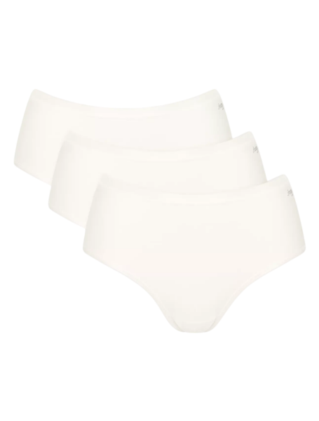 Dámske bavlnené midi nohavičky GO Daily 3P - Sloggi hedvábně bílá (00GZ) 0XXL