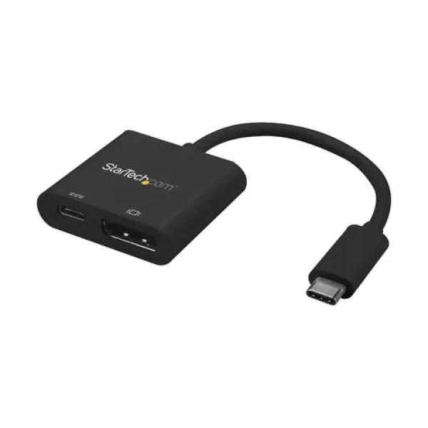 StarTech adaptér USB-C na DisplayPort Power Delivery 60W čierna / 4K 60Hz / HBR2 / Thunderbolt 3 (CDP2DPUCP)