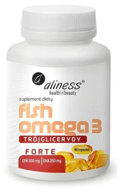 Aliness Fish Omega 3 FORTE 500/250 mg / Výživový doplnok / 90 kapsúl