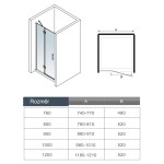 H K - Sprchové dvere MELODY F5 100 jednokrídlové s pevnou stenou 98-101 x 195 cm SE-MELODYF5100SET