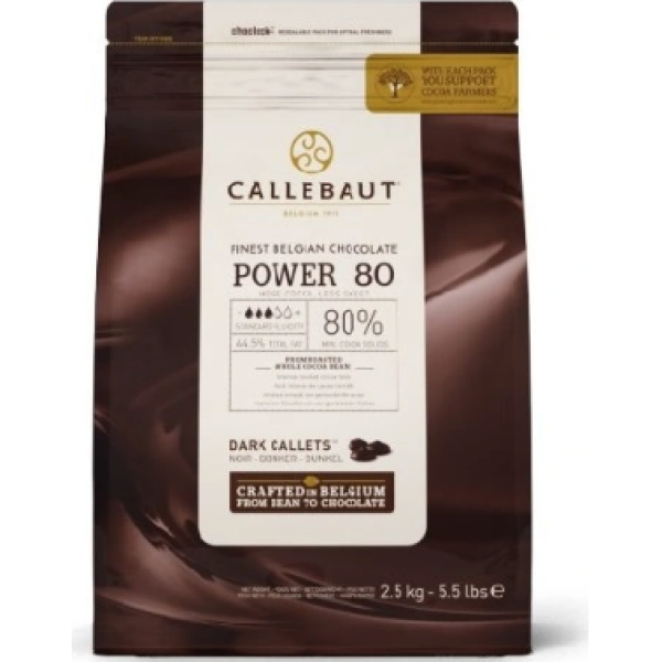 Barry Callebaut Čokoláda 80 power horká 2,5 kg - Callebaut - Callebaut