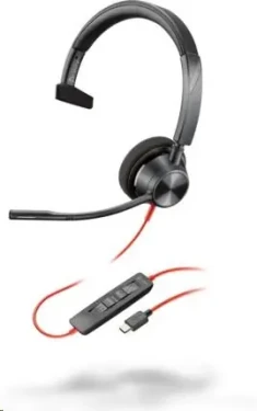Poly Blackwire 3310 čierna / Náhlavná súprava / mikrofón / jedno slúchadlo / USB-C/A (8X215AA)