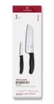 VICTORINOX Swiss Classic Kuchynské nože set 2 ks čierna / rovné a vrúbkované ostrie (6.7133.21G)